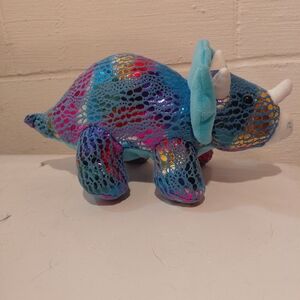 Colorful Triceratops Plush Toy